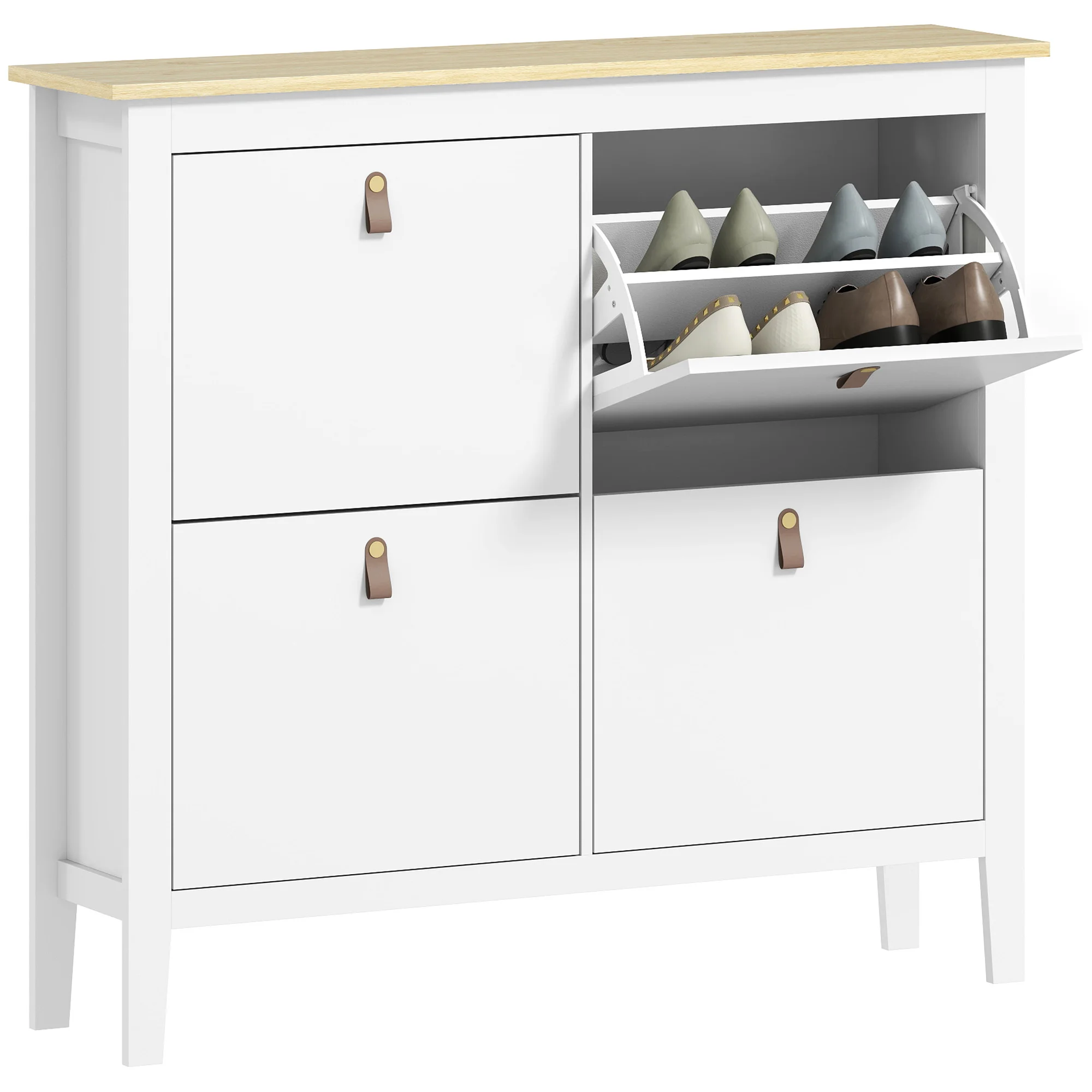 Scarpiera Homcom Slim Bianco