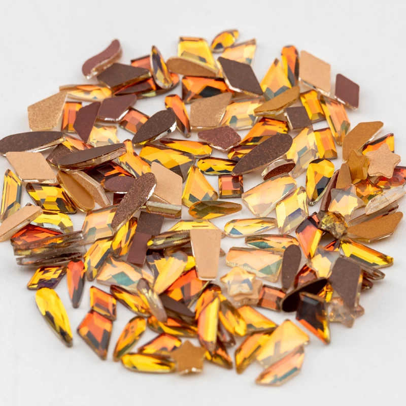 VDD Neueste Gemischte Formen Glas Kristall Strasssteine Flache Rückseite Glitzersteine für Nagelkunst DIY Dekorationen – Detail 29