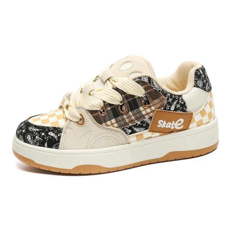 

2025Summer Breathable Comfortable Lightweight High-Quality Niche Series Fashion Casual Couple Bread Shoes Beige35-44