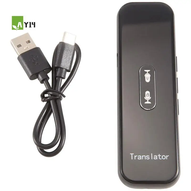 

AY14 -1 Piece Voice Translator 137 Languages Multi Languages Instant Translated Wireless Way Real Time Translator APP (Black)