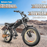 Emoko C93 Electric Bike 1000W Motor 48V20ah Lithium Motorcycle Off-road Adult E-Bike 20*4.0 Inch Fat Mountain Electric Bicycle