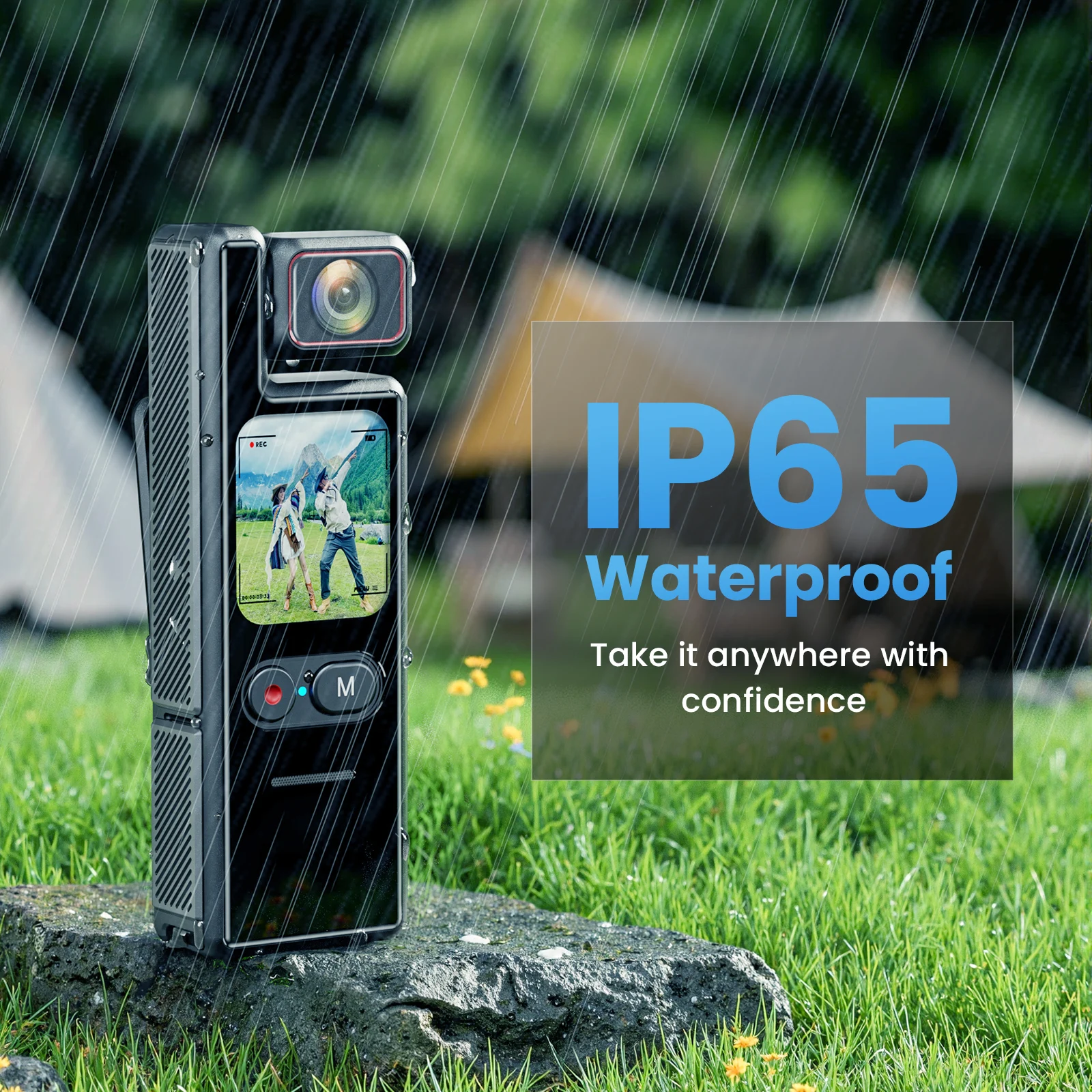 Écran 1.7 pouces 4K UHD, objectif rotatif à 180 degrés, WIFI, instrument d'application de la loi, appareil photo numérique vidéo