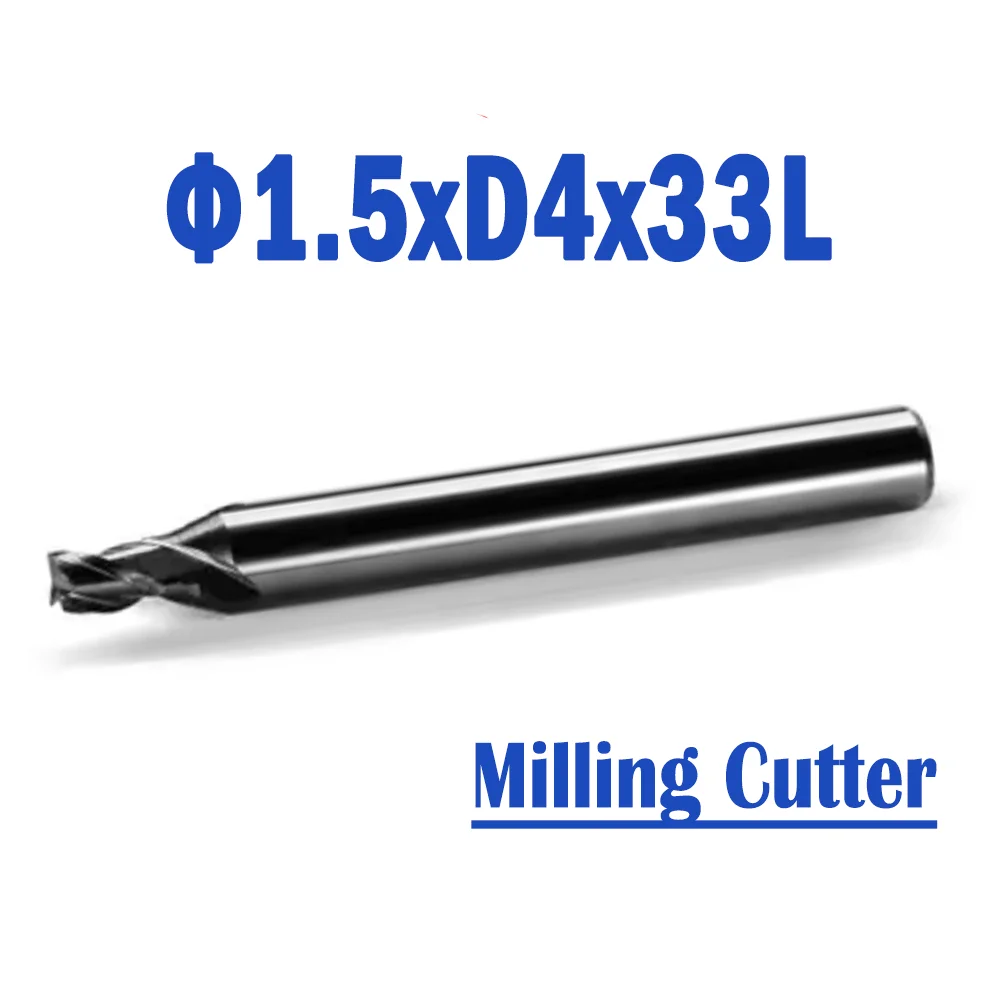 

2 Pcs/lot Φ1.5xD4x33L Raize 60 Series Pro Keyline NINJA CNC Carbide Milling Cutter Key Machine Accerioes