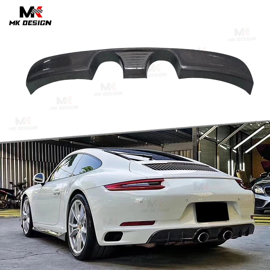 

Carbon Fiber V Style Rear Diffuser for Porsche Carrera 911 991.2 2015-2018 Rear Bumper Lip Diffuser Car Accessories