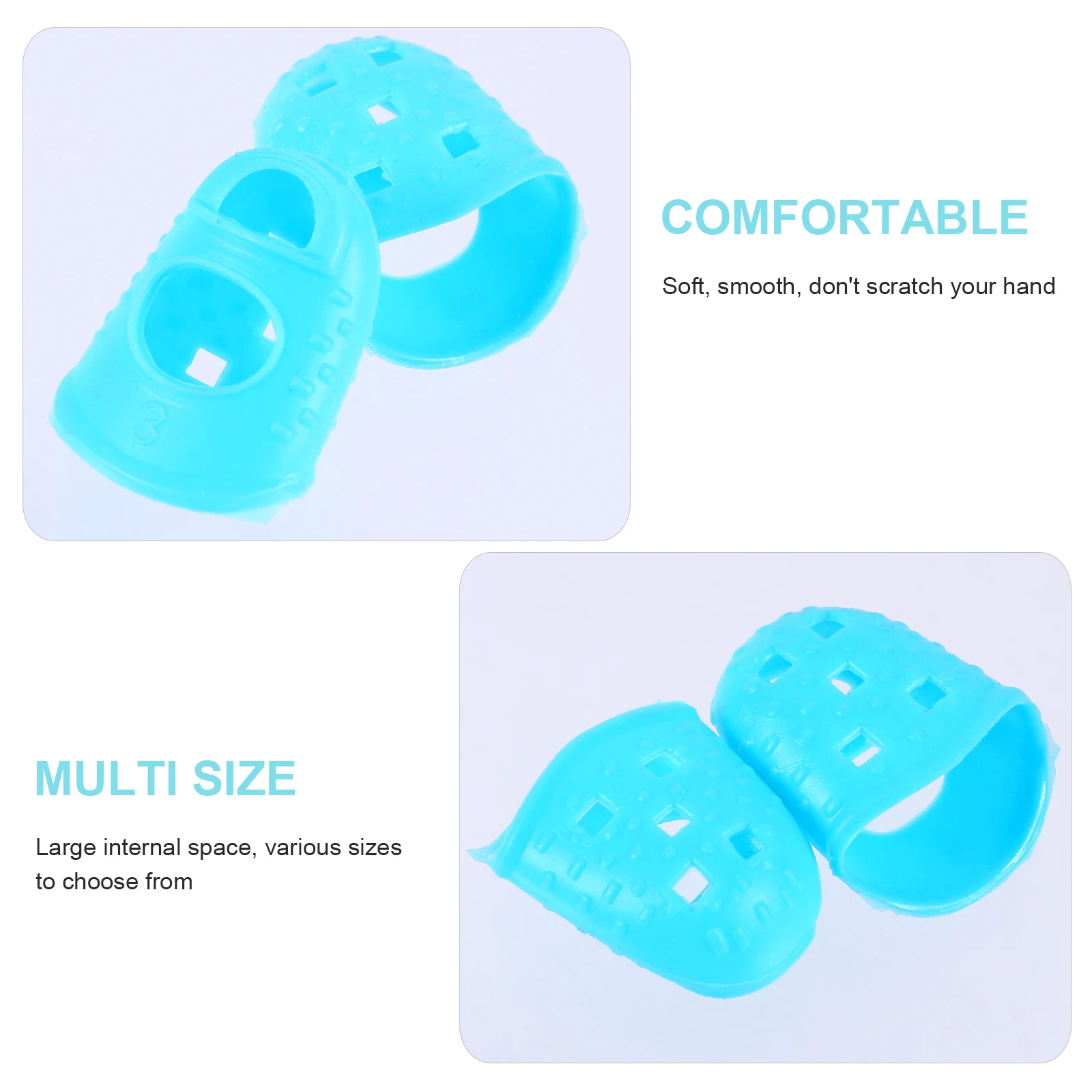 

25 Pcs Finger Protector Finger-tip Guitar Cots Guard Silicone Silica Gel Fingertip Covers Sleeves