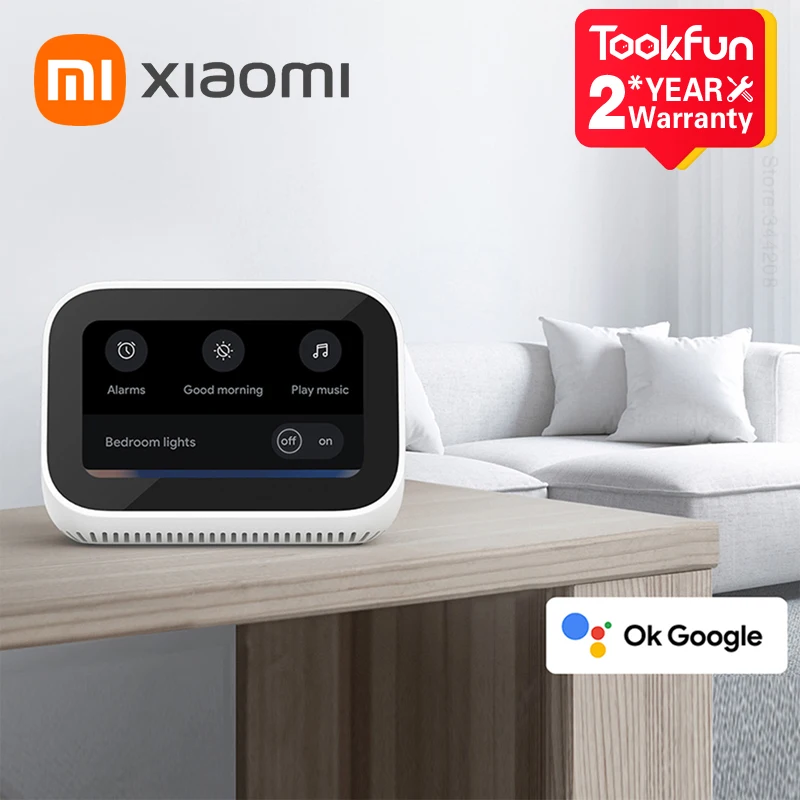 Global Version Mi Smart Clock 3.97 Inch Portable Bluetooth Touch Screen Display Google Music Speaker Control Smart Home Devices