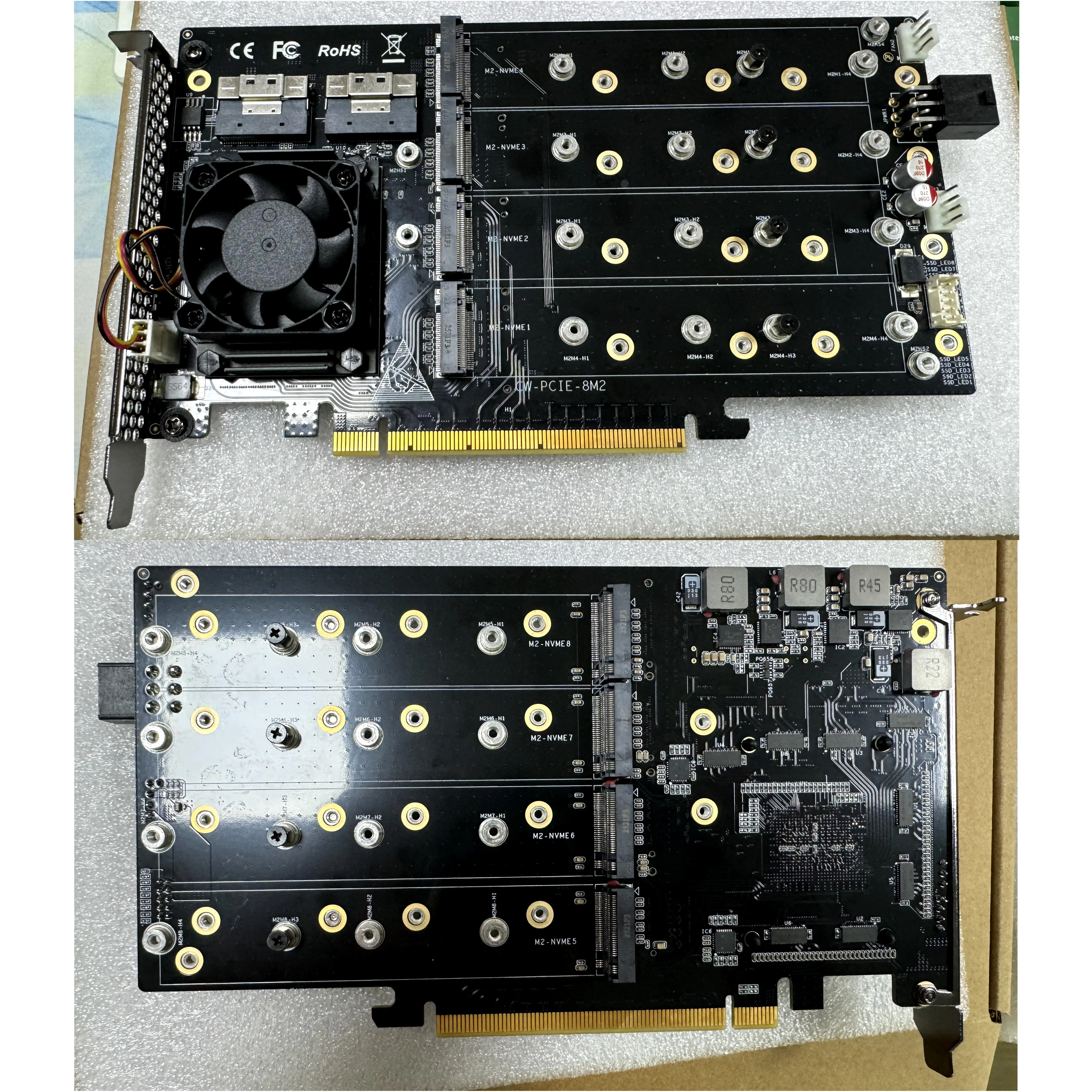 PCIe 4.0 8ベイ NVMe拡張カード PEX88048