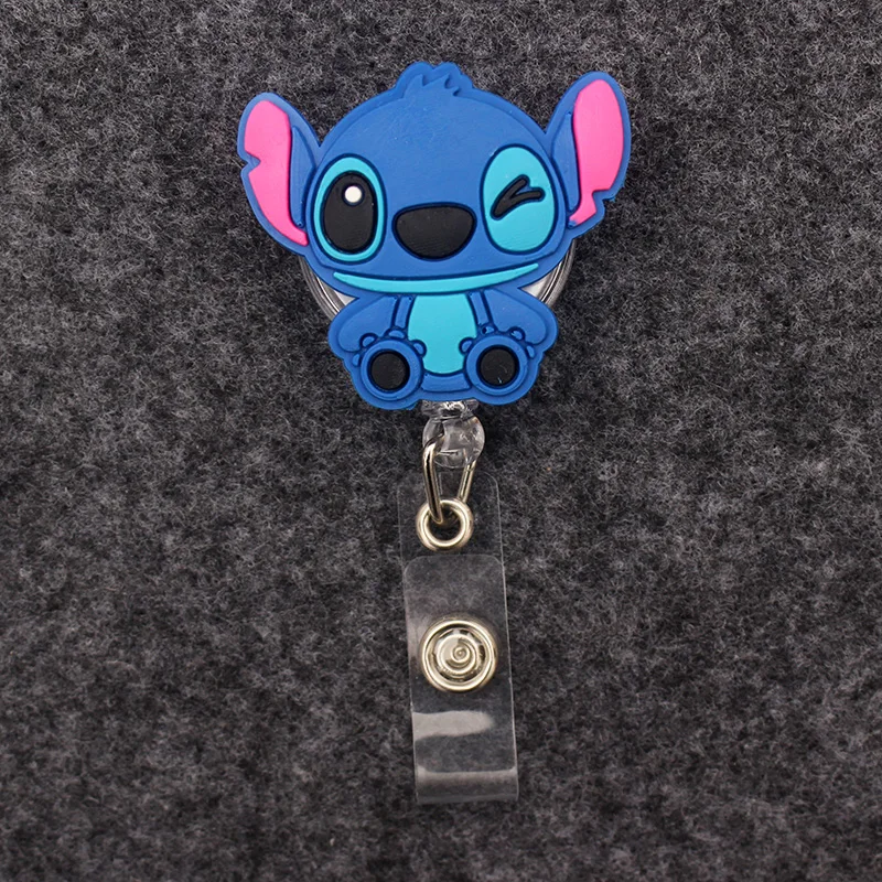 Cartoon Stitch Tigger Eeyore Card Accessory Badge Reel Holder Nurse Workers Retractable Name Enfermera Girl Boy ID Holder