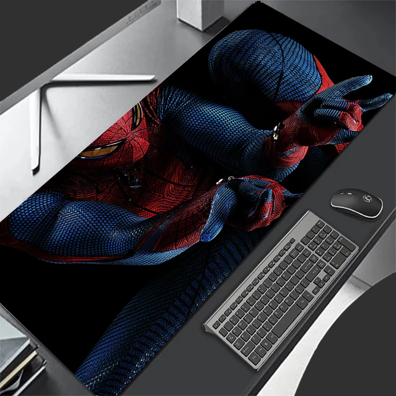 Gamer Desk Mat Spider Man Mousepads HD Pc Mouse Pad Office Desk Pads Large Mousepad Non-slip 90x40 Mouse Mats For Computer Gift