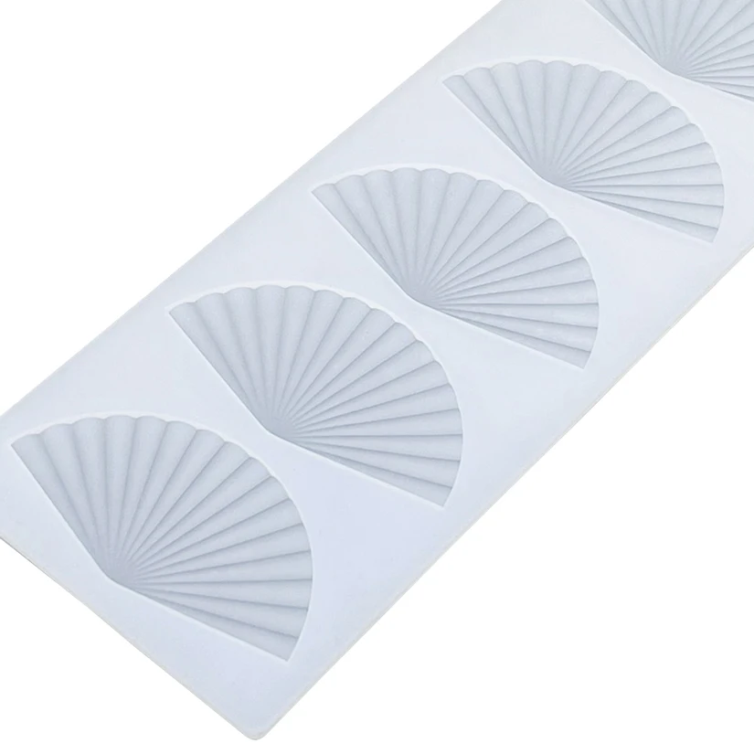 Palm Leaf Fan Shape Silicone Mold Sugarcraft Chocolate Cupcake Baking Mold Fondant Cake Decorating Tools