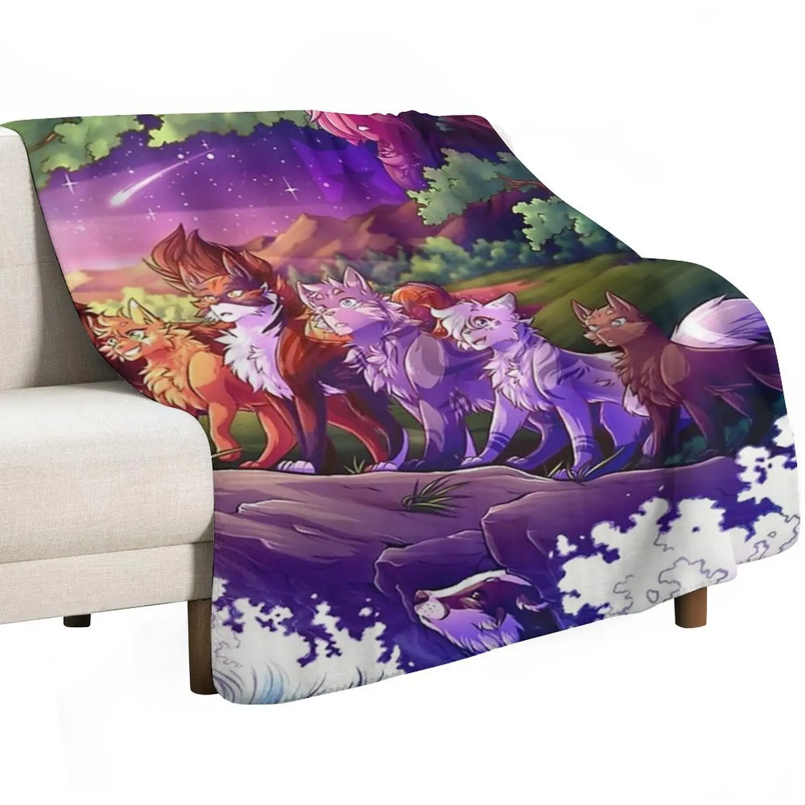 Warriors Series Two Throw Blanket blankets and throws Moving bed plaid Luxury St Cute Soft Plaid Blankets