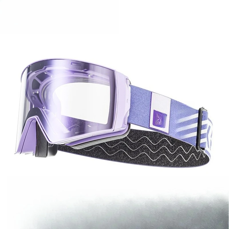 

Magnetic color-changing ski glasses Professional mountaineering snow glasses Anti-fog myopia single and double board unisex