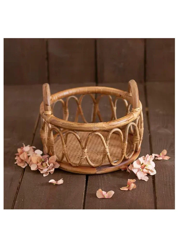 Newborn Photography Props Baby Basket Bed Photo Furniture Newborn Rattan Photo Props Photo Backdrop Fotografia Accesorios