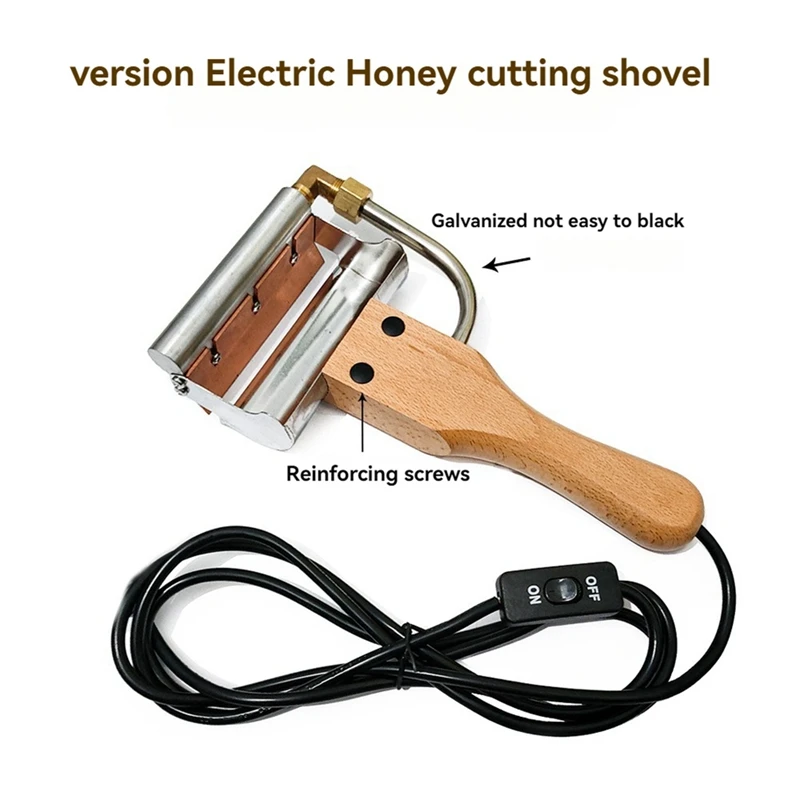 AT69 -Electric Heated Capping Knife Honey Cutter Wax Honey Knife Scraper Bee Extractor Beekeeping Tools US PLUG