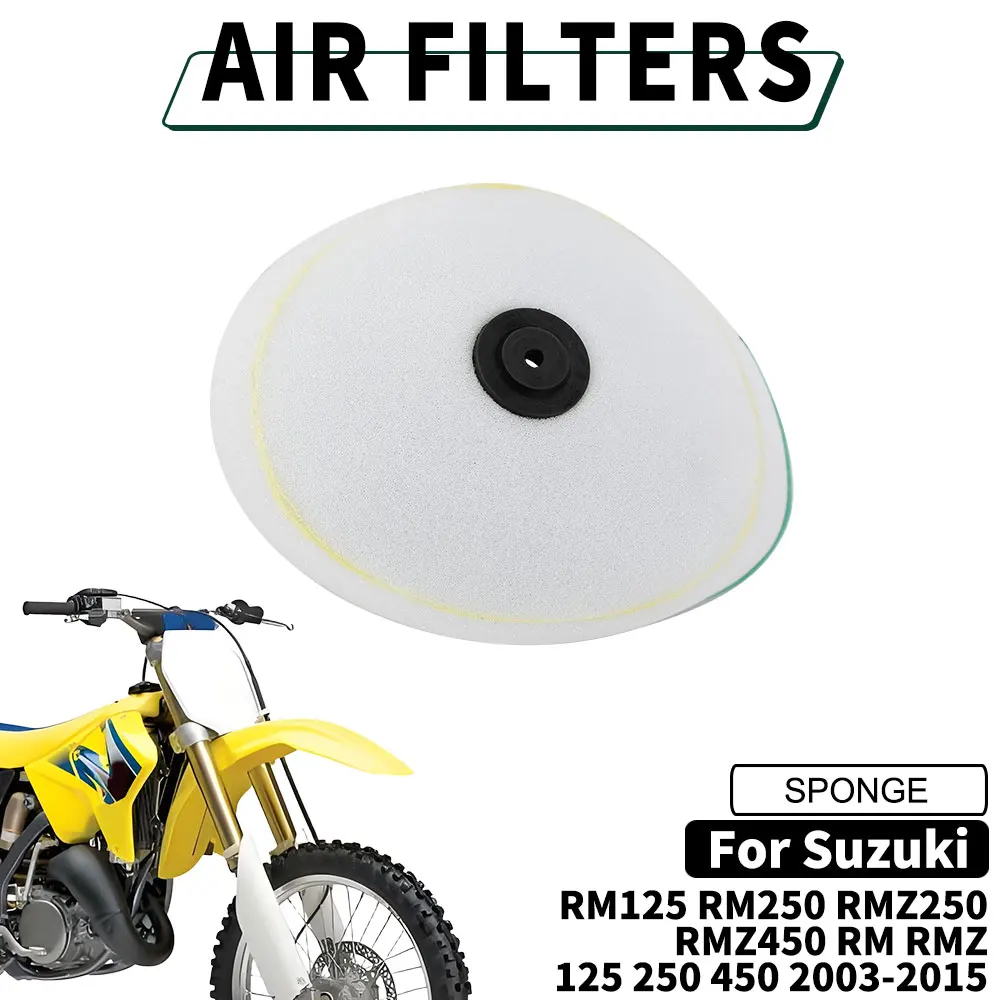 Motorcycle Air Filter Cleaner Intake Sponge For Suzuki RM125 RM250  RMZ250 RMZ450 RM RMZ 125 250 450 2003-2015