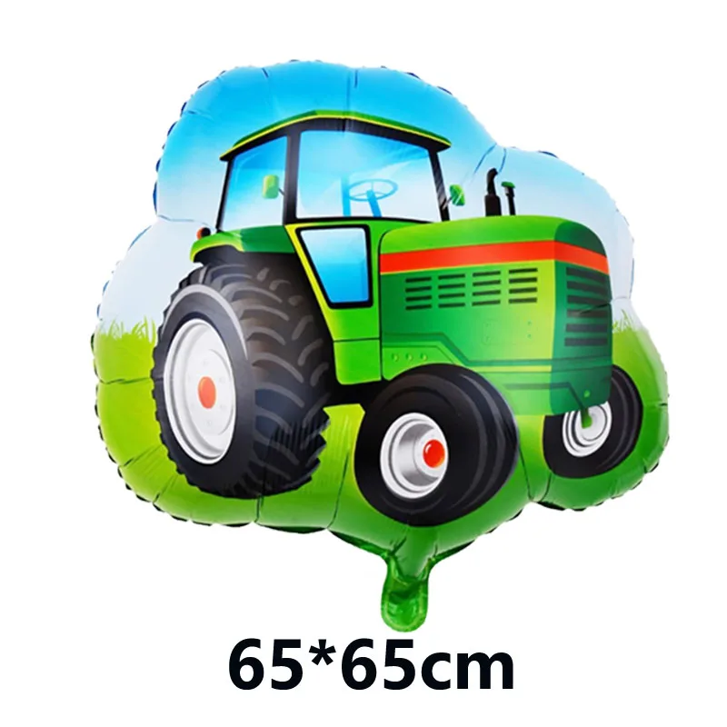 1 Set Farm Tractor Bulldozer Cartoon Car Foil Balloons Boys Birthday Party Decorations Baby Shower Globos Balloon Party Supplies