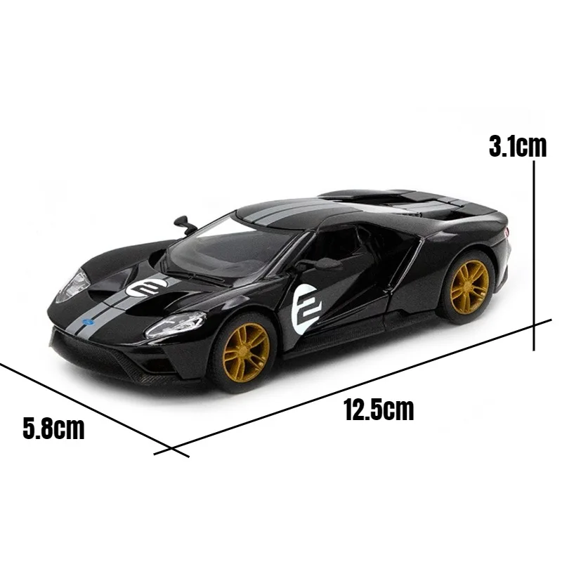 1:38 ford gt 2017 supercar liga carro diecasts & veículos de brinquedo modelo de carro em miniatura escala modelo carro brinquedos para crianças