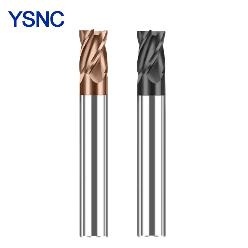 

YSNC HRC60 Tungsten Steel Short Edge Milling Cutter D1 2 2.5 3 4 6 8 10 12 16 U Groove Milling Short Edge Mill Extended End Mill