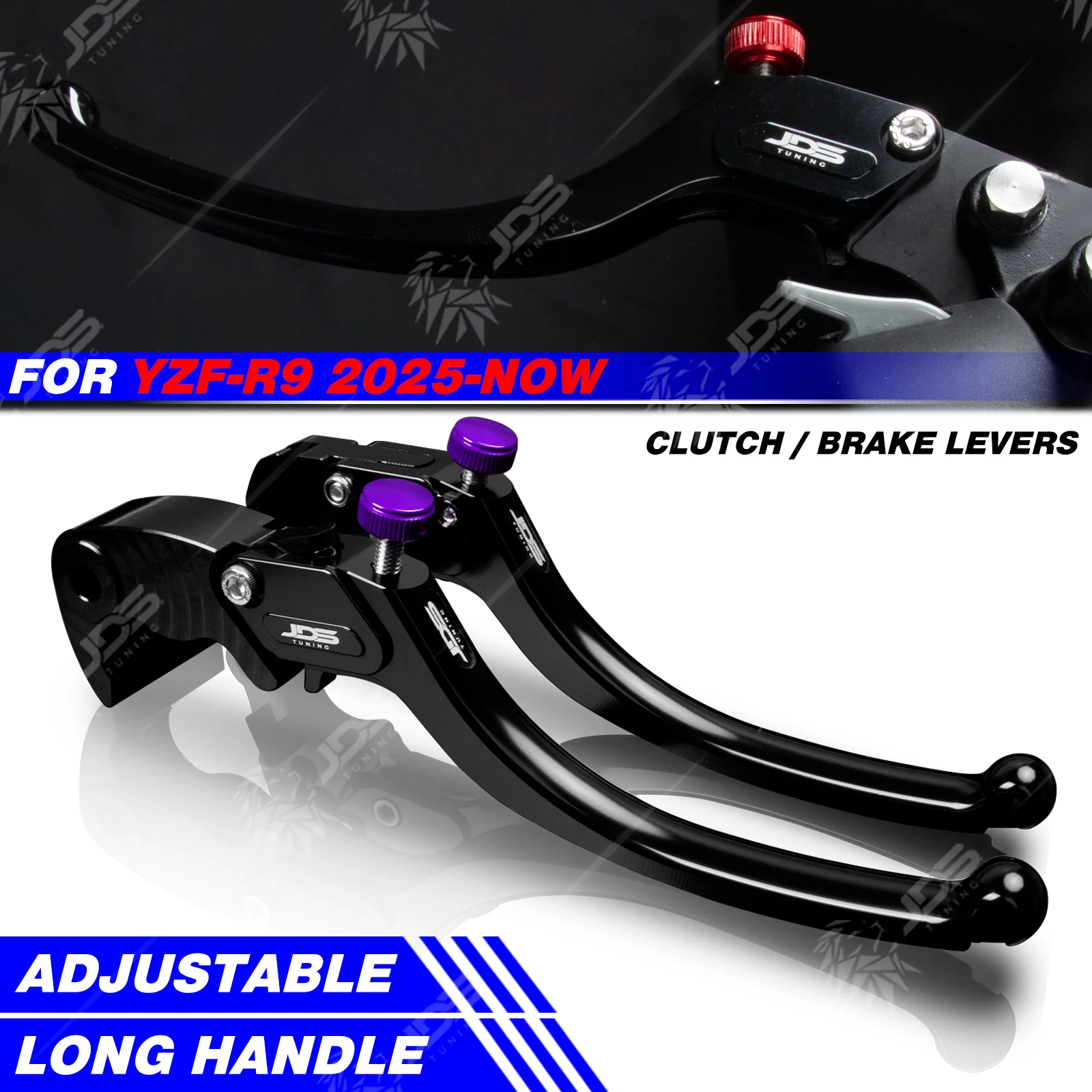 

JDSTUNING For Yamaha YZF-R9/YZFR9 2025-NOW Clutch Lever Brake Lever Set Long Handle Levers Motorcycle Accessories Parts