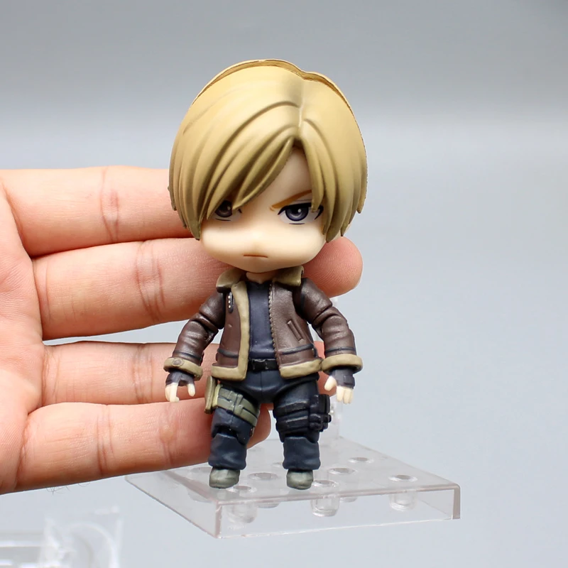 10cm Resident Evil 4 Remake 2337 Leon S. Kennedy Q Version Action Dolls Pvc Action Figurine Collection Model Toy Gift