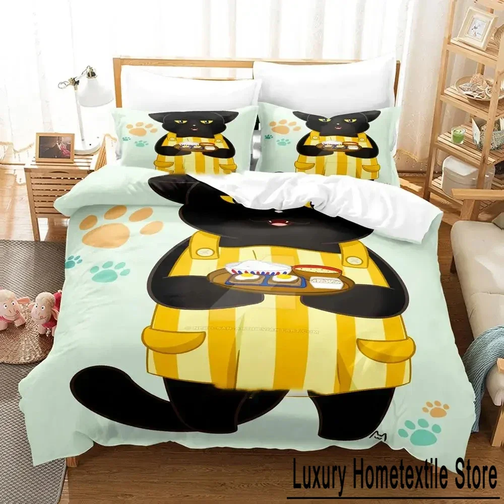 Anime Masterful Cat Is Depressed Again Today Bedding Set Duvet Cover Bed Set Quilt Cover Pillowcase Comforter king Queen Size