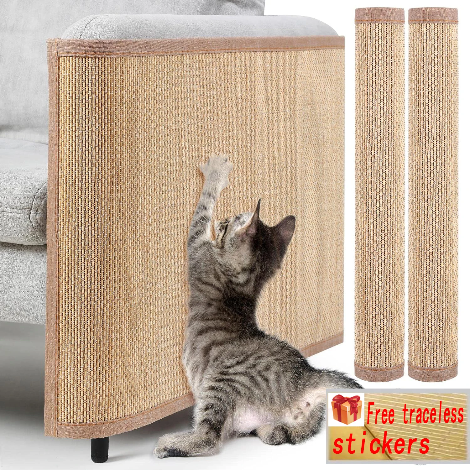 

Cat Scratch Mat Wall Sofa Protection Cat Scratch Board Pad Strong Bamboo Cat Paws Massage Toys Chair Sofa Furniture Protector