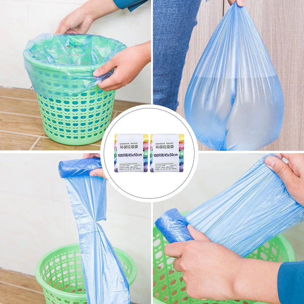 

Colorful Garbage Pe Leakproof Durable Trash Can Liners For Bathroom Kitchen Bedroom Office Car Home Large Capacity