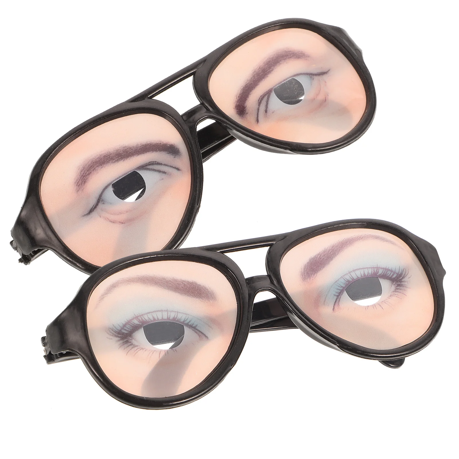 2 قطعة نظارات مضحكة إطار كبير مزحة نظارات لجميع القديسين تأثيري حفلة الجدة نكتة نظارات زي اكسسوارات الكمامة للبالغين
