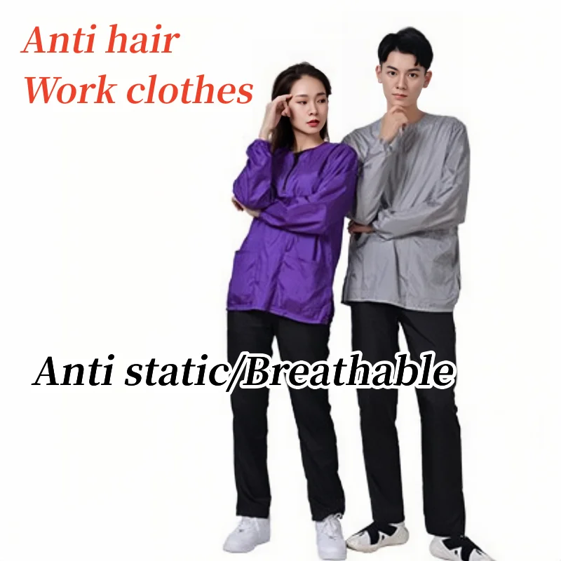 Pet Grooming Work Clothes Long Sleeves Anti Hair Gown Anti Static Smock Breathable Barber Shop Uniforms Pet Groomer Robe Y1209