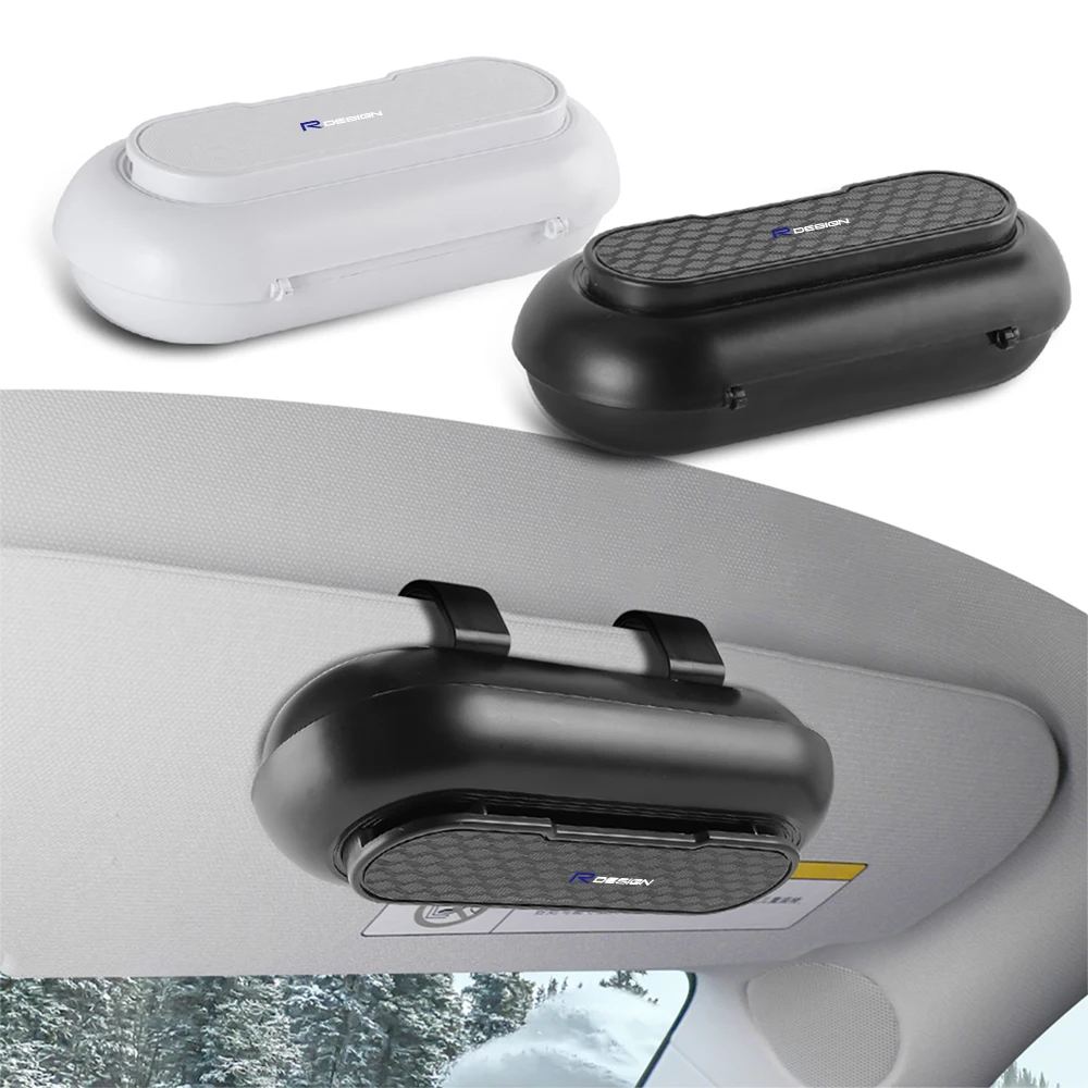 

Car Glasses Case Holder Sun Visor Sunglasses Box Hanger Glasses Clips For Volvo Rdesign AWD C30 S40 S60 S70 S80 S90 V40 V60 V90