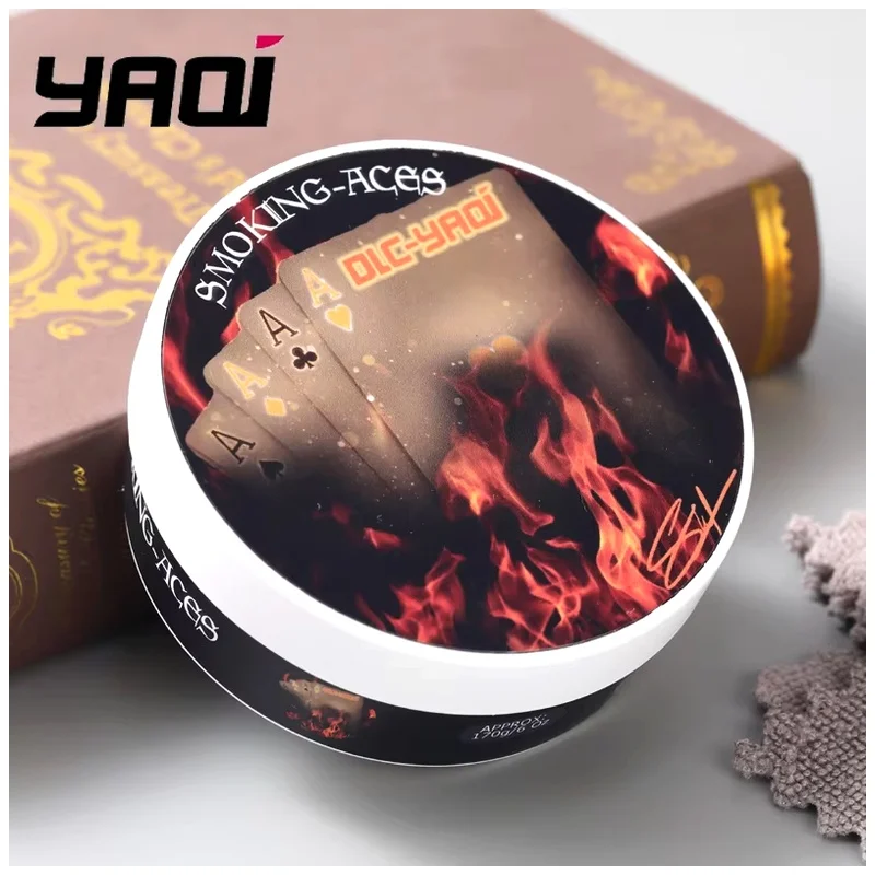 YAQI for Men Traditional Handmade Smoking Aces Atisan 170g Shaving Soap Boyfriend's Gift Wet Shave Tools Best Gift for Men
