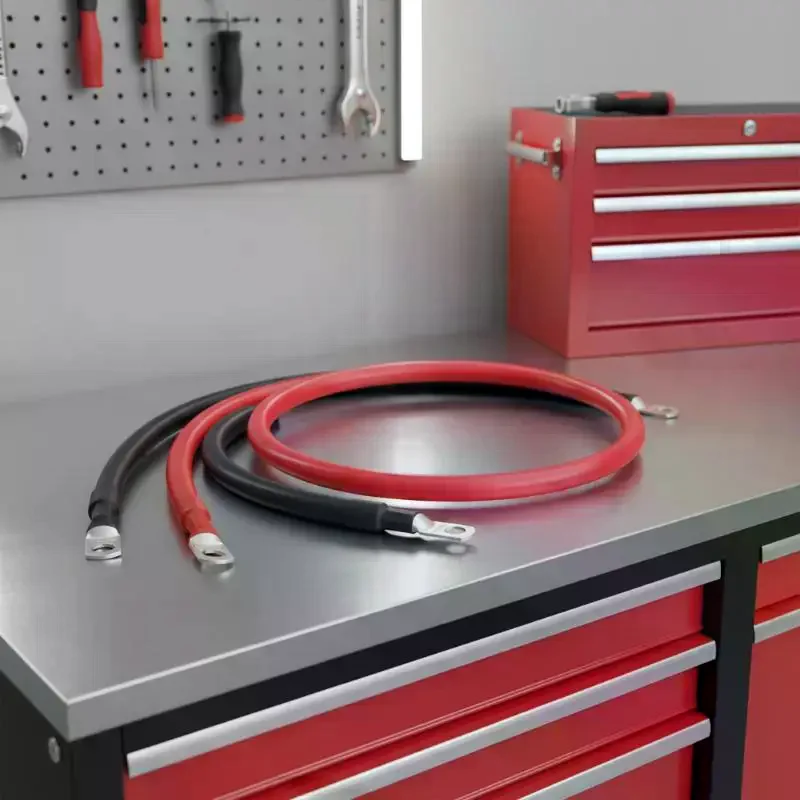 Battery Connection Cable With M8 M10 Terminal RV Pure Copper Core Inverter Battery Connection Wire 15/30CM
