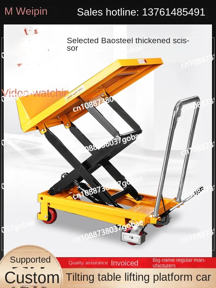 ZF Inclined Table Flat Wagon Hydraulic Platform Lift Lift Truck Mobile Cart