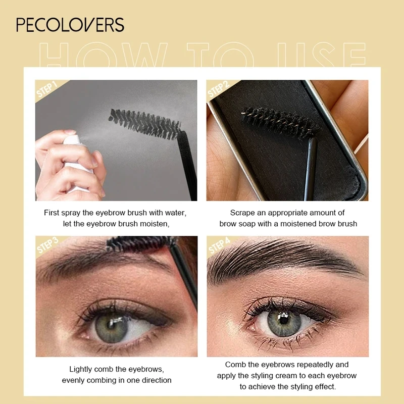 Mascara mascara mascara soap 6 color monochrome shaped mascara waterproof durable anti-sweat eyebrow enhancer cosmetics