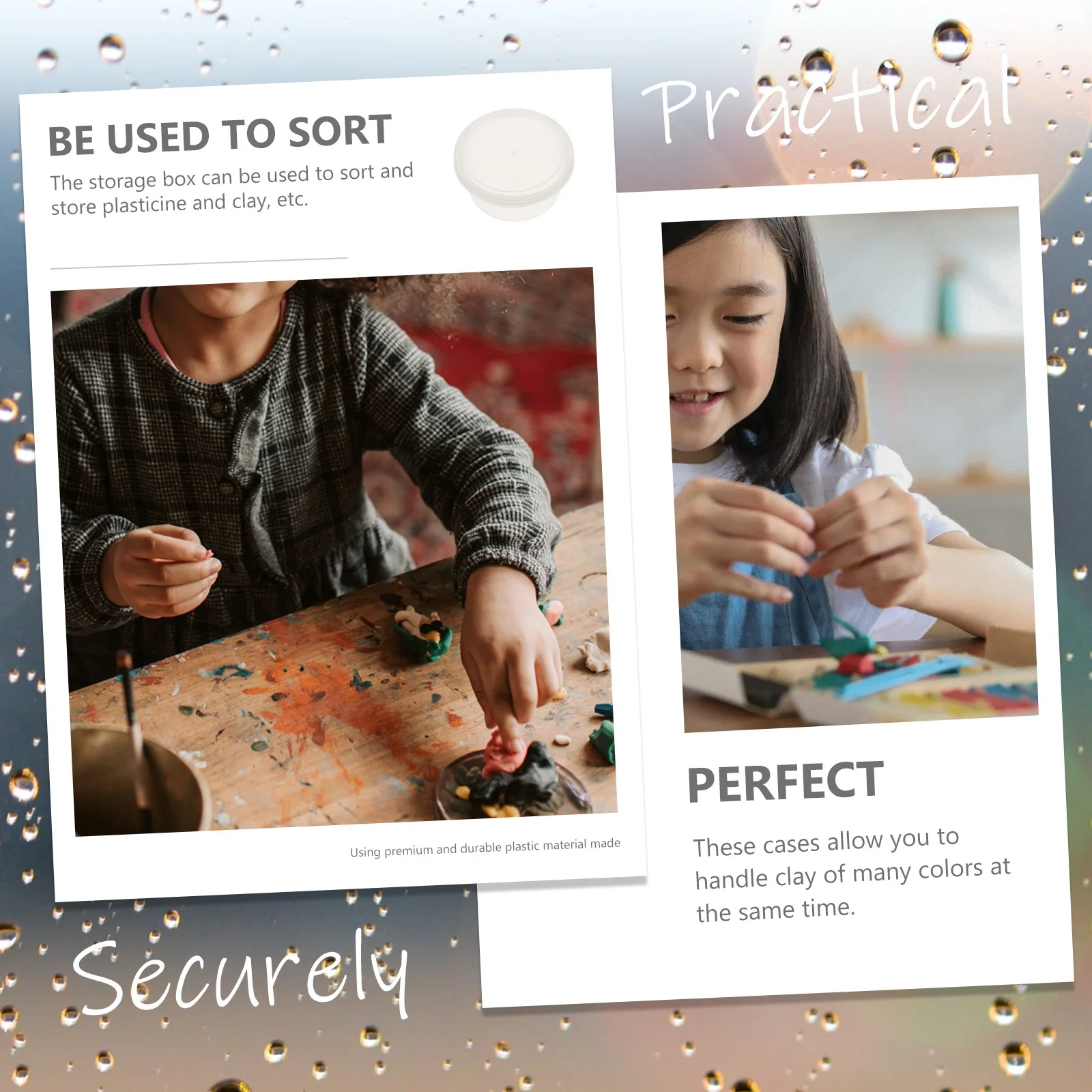 

20Pcs Plasticine Storage Box Transparent Plastic Clay Storage Case for Portable Craft Item Organizer Plasticine Box