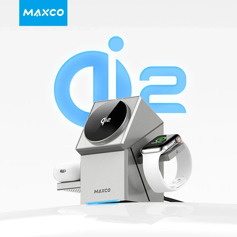 Qi2 3 في 1 شحن مغناطيسي 15 وات حامل شاحن لاسلكي سريع لهاتف iPhone 12 13 14 15 16 Pro Max iWatch 9 8 7 6 5 Airpods 2 3 Pro