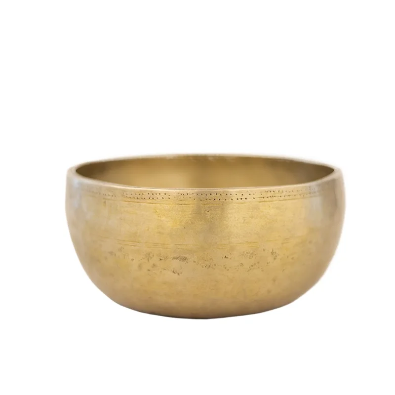 Cuenco Antiguo Nepalí Hecho a Mano de Raíz Espiritual, Tono E4, 15.5 CM, 0.75 KG