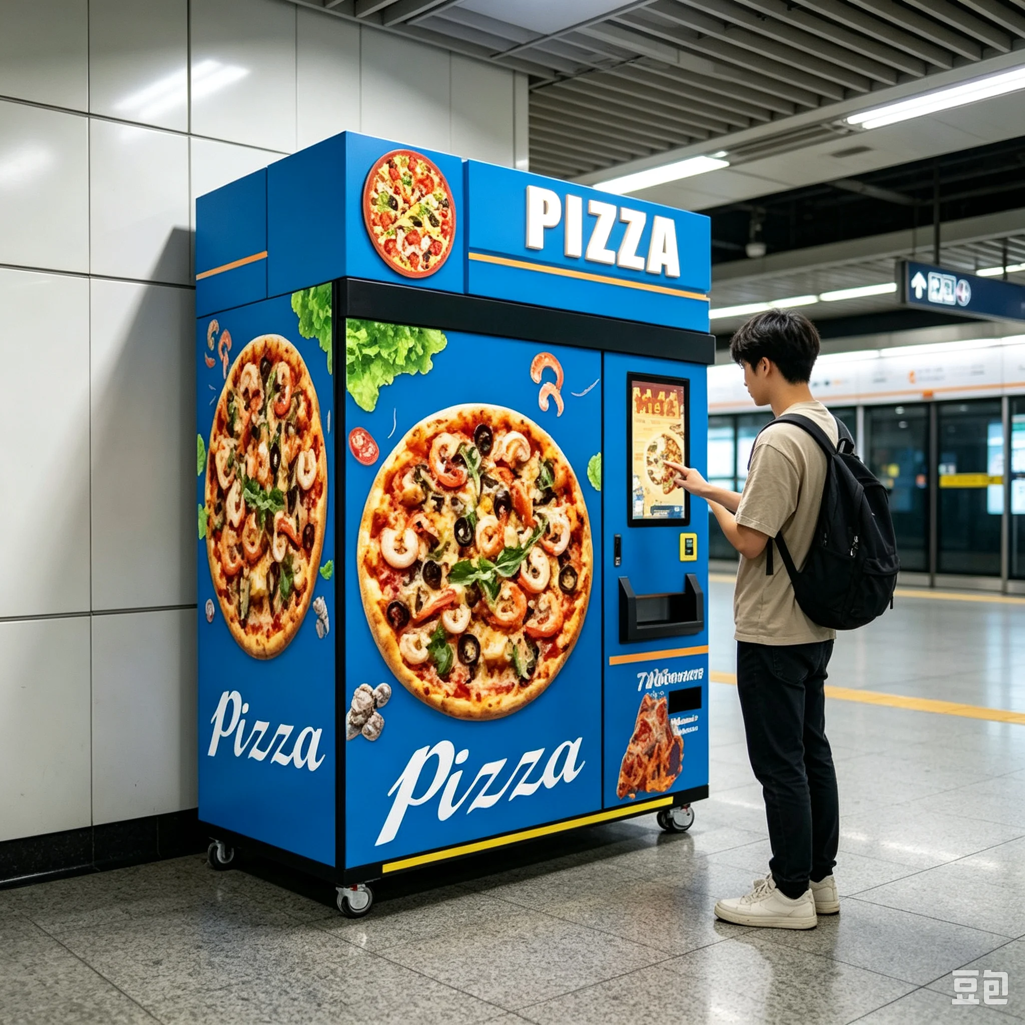 Pizza Vending Machine Automatic Pizza Making And Selling Equipment Touch Control Panel For Campus Lobby And Commercial Site