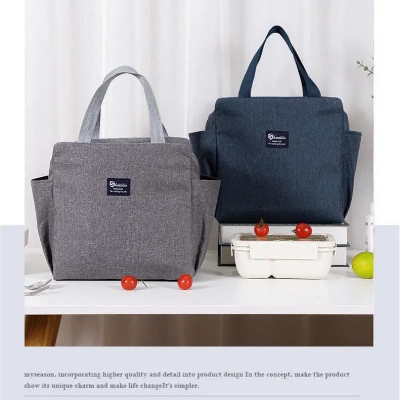 Portable Double Pocket Insulated Bento Bag Aluminum Foil Thickened Lunch Box Lunch Bag With Lunch Bag Lunch Box Insulated Bag