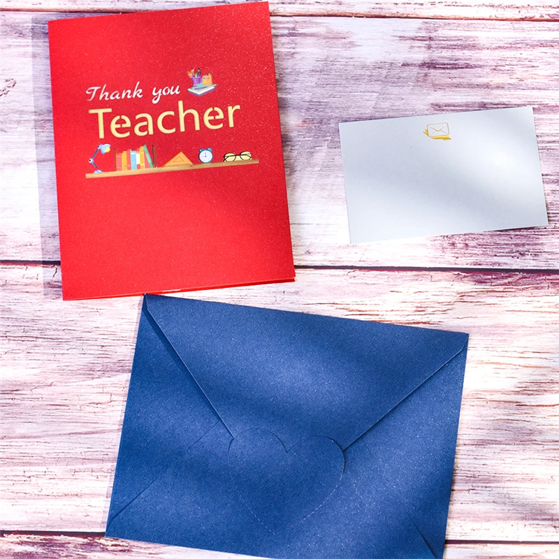 3D Greeting Card for Teacher\'s Day Graduate Pop Up Teacher Card