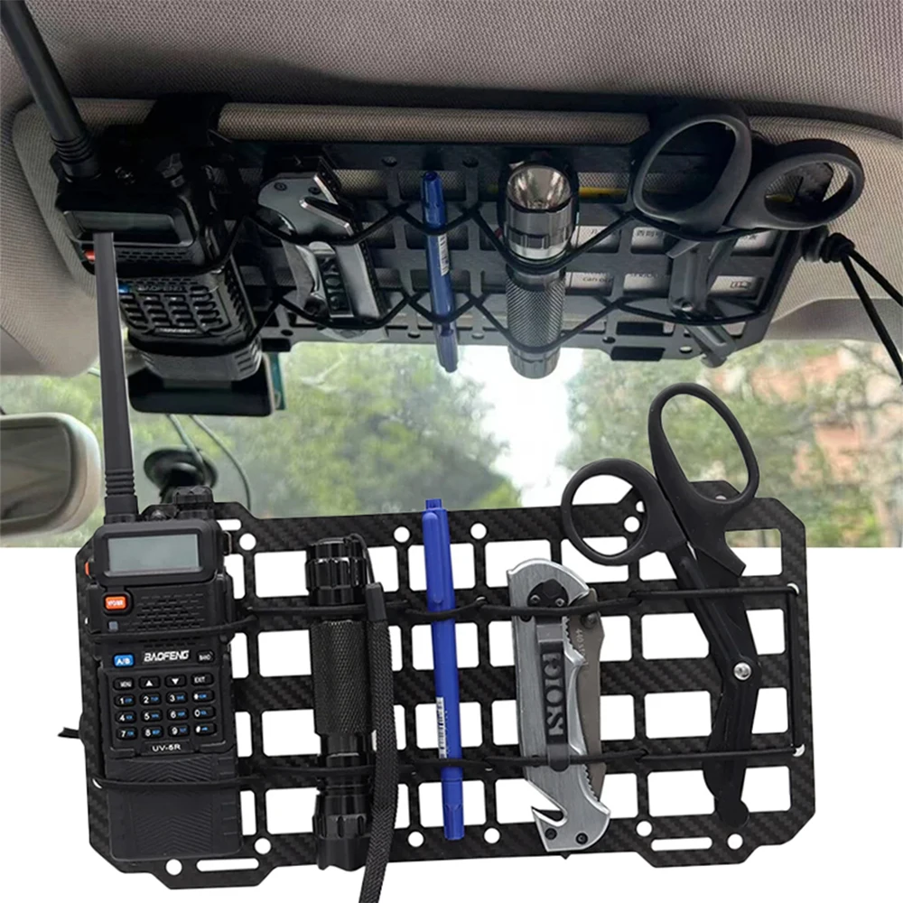 

Tactical Vehicle MOLLE Panel EDC Car Visor Organizer Storage Rack Rigid Insert Panel for Backpack for Hunting shooting off-road