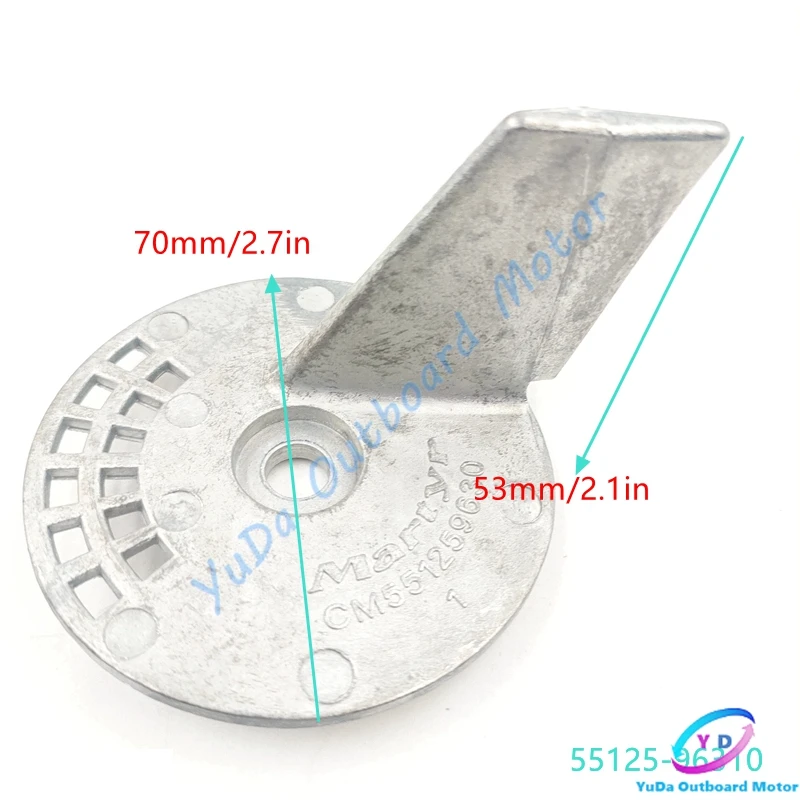 

55125-96310 Zinc Trim Tab Fin Anode for Suzuki 4 Stroke Outboard 20V 25V 25A 25 30 30A,2 stroke 20 25 30HP