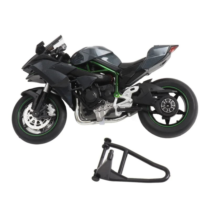 

1: 12 Scale Motorcycle Model With Light Sound Simulated Motorcycle Model Children Entertaining Toy Black