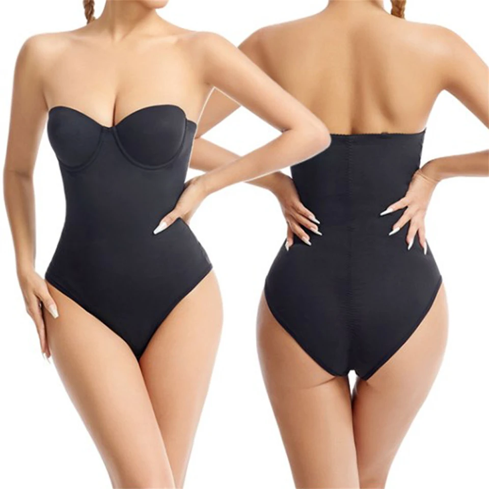 Becirzet Bodysuit Shapewear für Damen, Bauchkontrolle, Schlankheits- und Po-Former, abnehmbarer Schultergurt, Damenunterwäsche – Detail 6