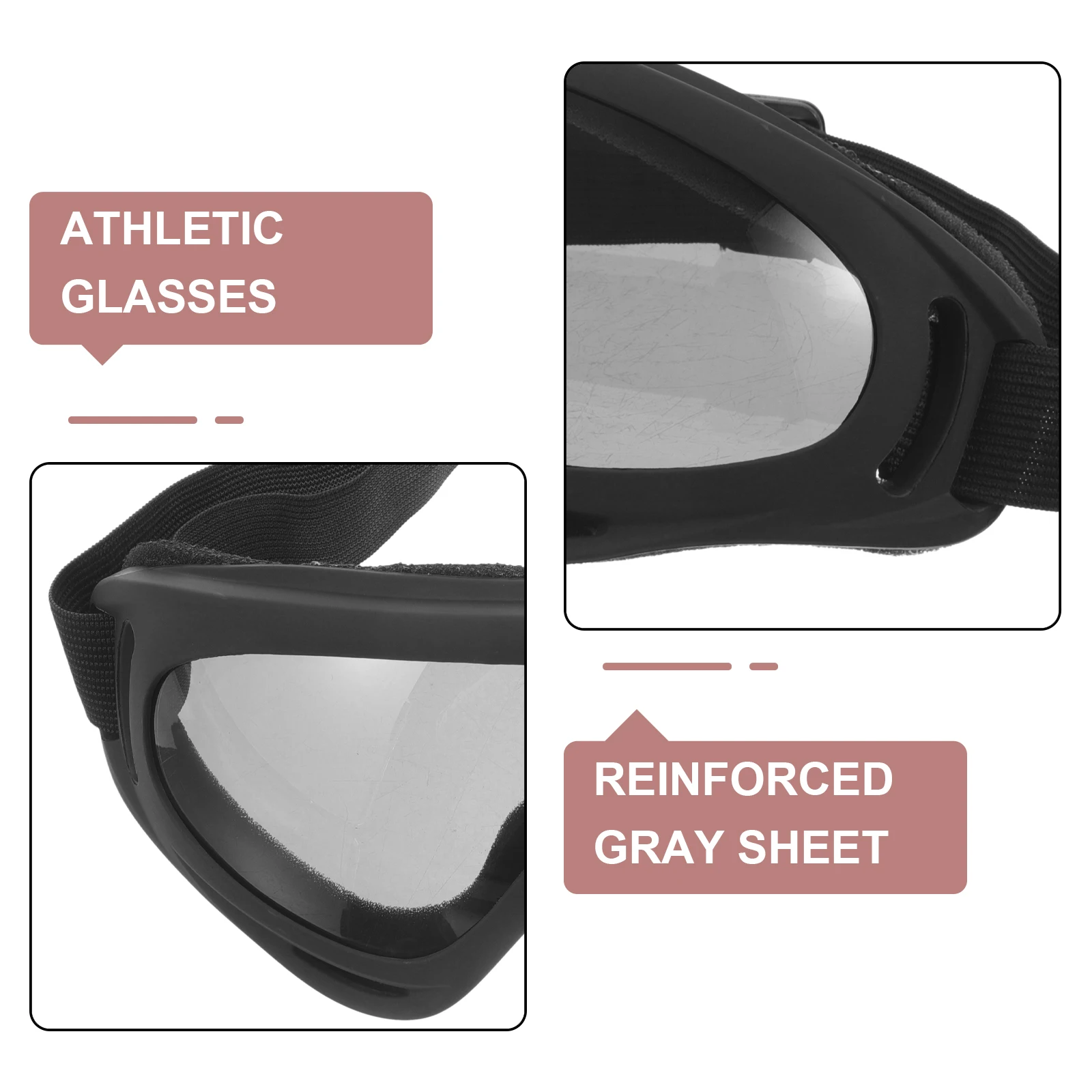 Windproof Glasses Cycling Eye Protector Motocross Goggles Riding Accessories Black Frame Gray Lens Outdoor Sports Ski