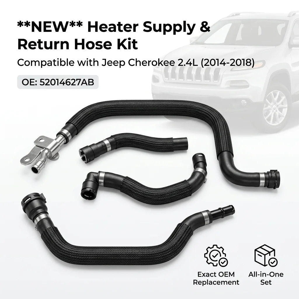 Nueva Manguera de Retorno de Calefacción 68199254AB para Jeep Cherokee 2014-2018, 2015, 2016, 2017, 52014624AA, 52014627AB, 68192082AA