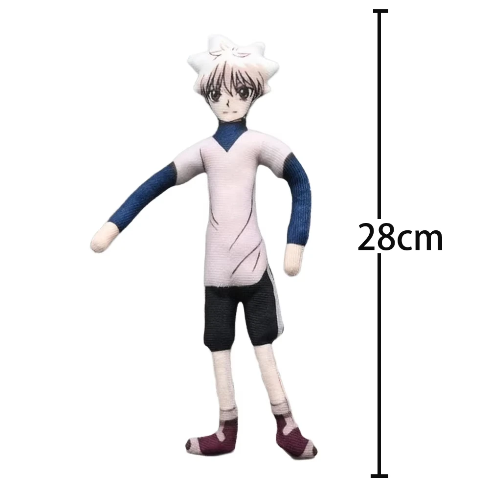 Anime Hunter Killua Zoldyck Cosplay Plush Doll Stuffed Dolls Cute Plushies Room Decoration Abstract Wire Joint Twistable Gifts