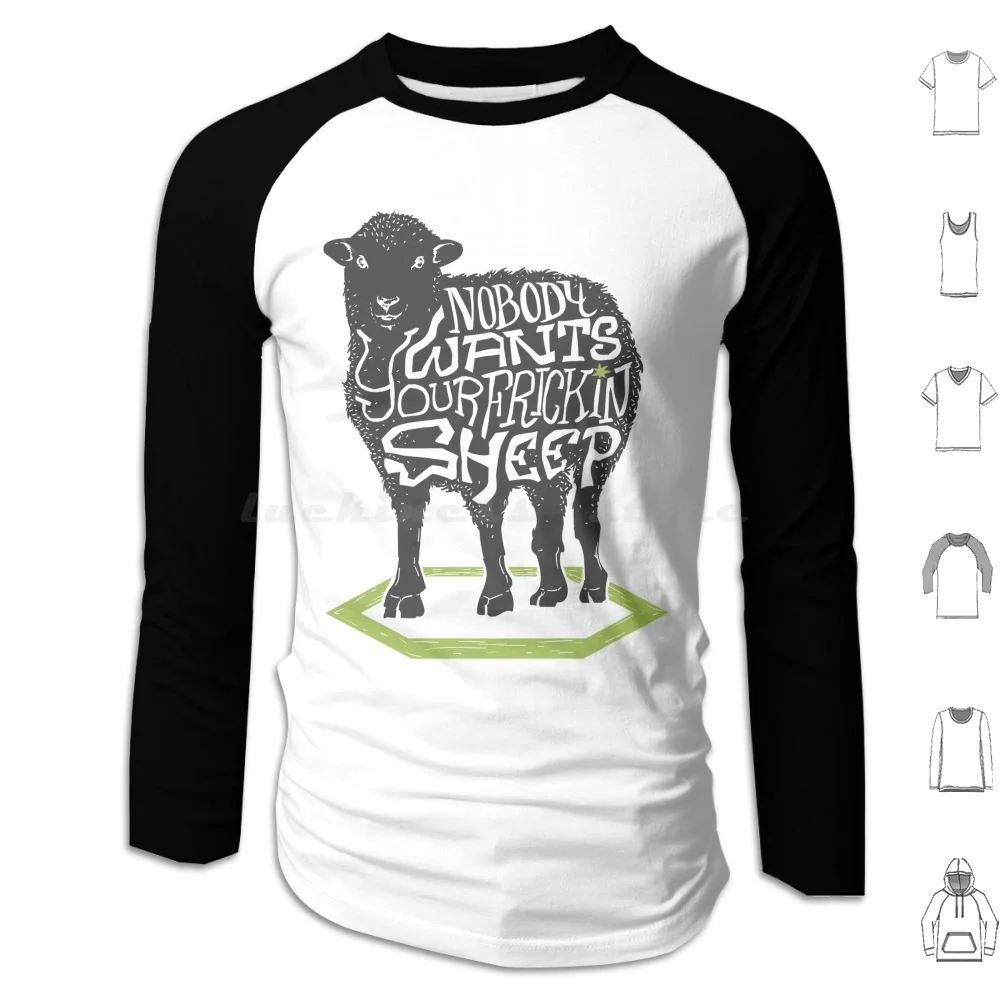 No quiere tu oveja (ligera) Sudadera con capucha de algodón de manga larga Catan Settlers Of Catan Juegos de mesa Juegos Establecer comer dormir
