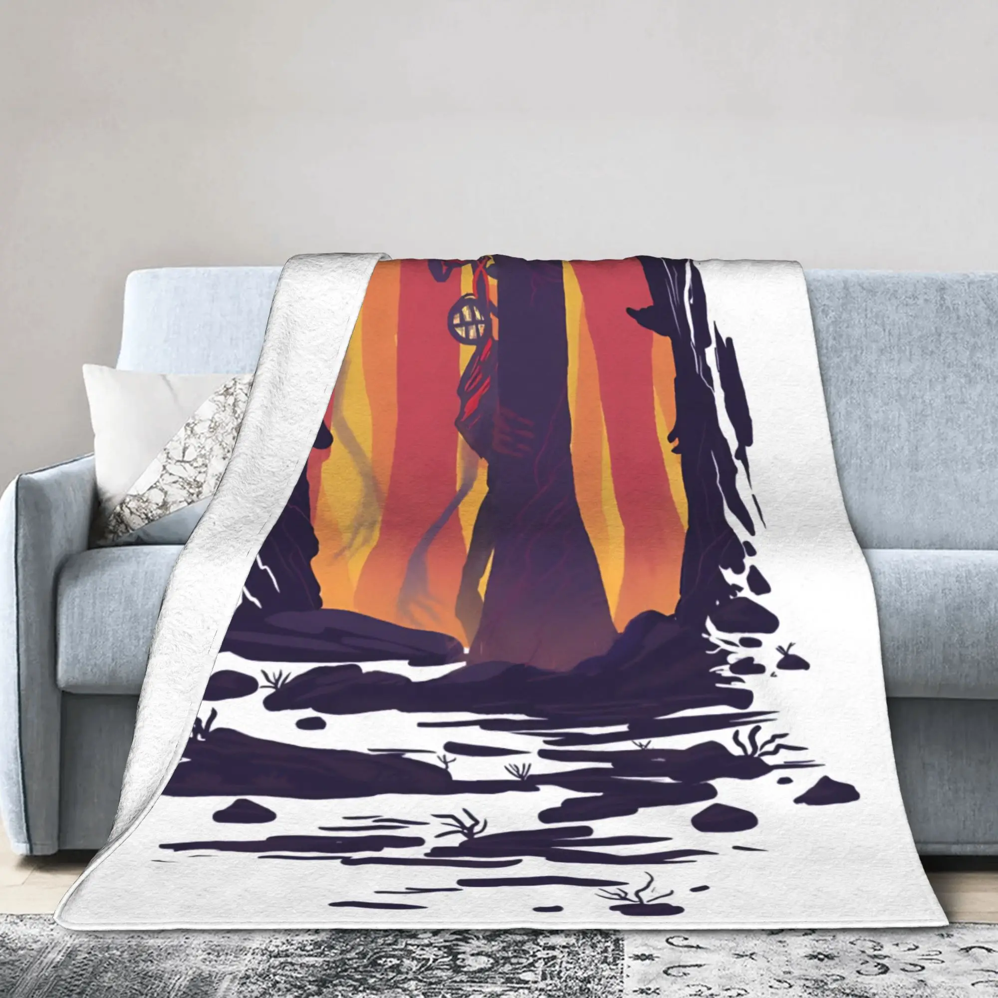 Siren Head Stalk Blanket Flannel All Season  Multi-function Ultra-Soft Throw Blankets for Bedding Travel Quilt