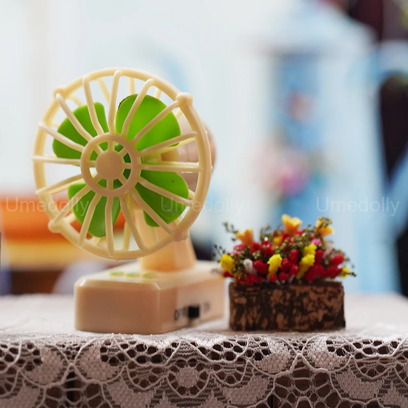 1/6 Scale Miniature Dollhouse Fan Model Mini Appliance for BJD Doll House Furniture Accessories Toy